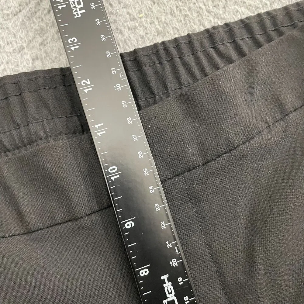 Banana Republic Mason Athletic‎ Tapered Pants Men 35x32 Black Flat Front Stretch